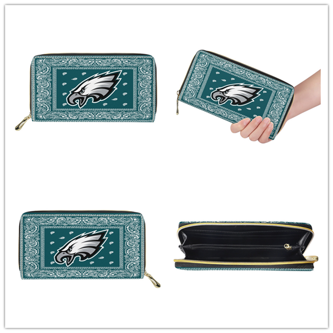 Philadelphia Eagles PU Leather Zip Wallet 001